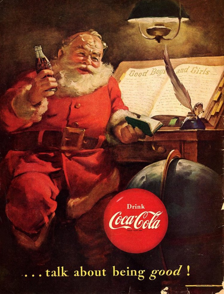 Vintage Coca Cola Advertisment- Chrismas