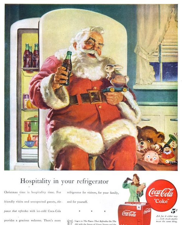 Vintage Coca Cola Christmas Advertisment