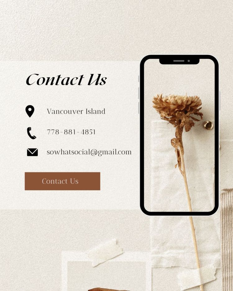 SO! What? SOcial a social media agency located on Vancouver Island. Engage. Connect. SOcialize. Email us at: sowhatsocial@gmail.com