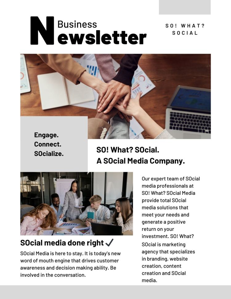 SO! What? SOcial a social media agency located on Vancouver Island. Engage. Connect. SOcialize. Email us at: sowhatsocial@gmail.com