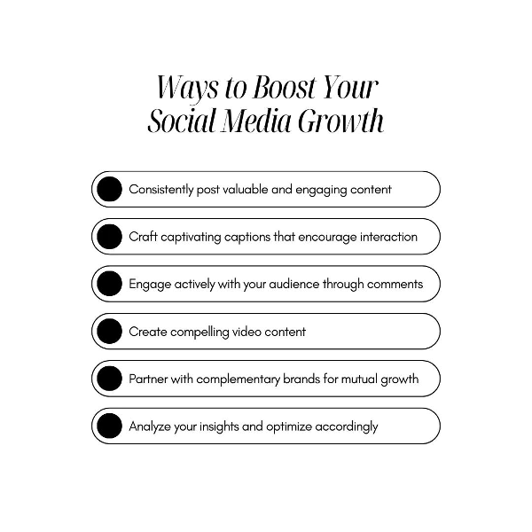 Regularly analyze and optimize your social media strategies based on data-driven insights. Monitor engagement metrics, identify which types of content perform best, and fine-tune your approach accordingly. By constantly adapting and optimizing, you'll maximize your social media engagement and drive continuous growth.